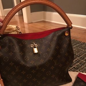 Louis Vuitton Canvas with red